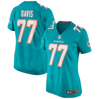 womens nike jesse davis aqua miami dolphins game jersey_pi40